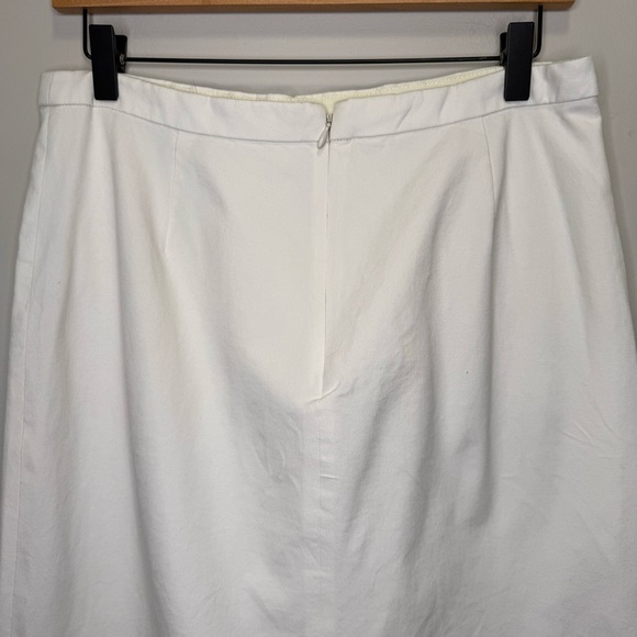 J Crew White A line Skirt Size 10 Neutral Minimalist - Picture 3 of 13